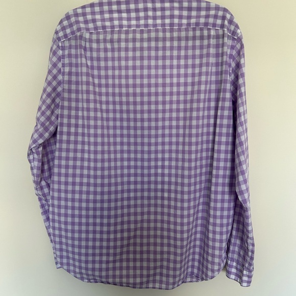 J.Crew Light Weight Button Down Shirt - Purple Gingham - Size Large‎ - Picture 4 of 4